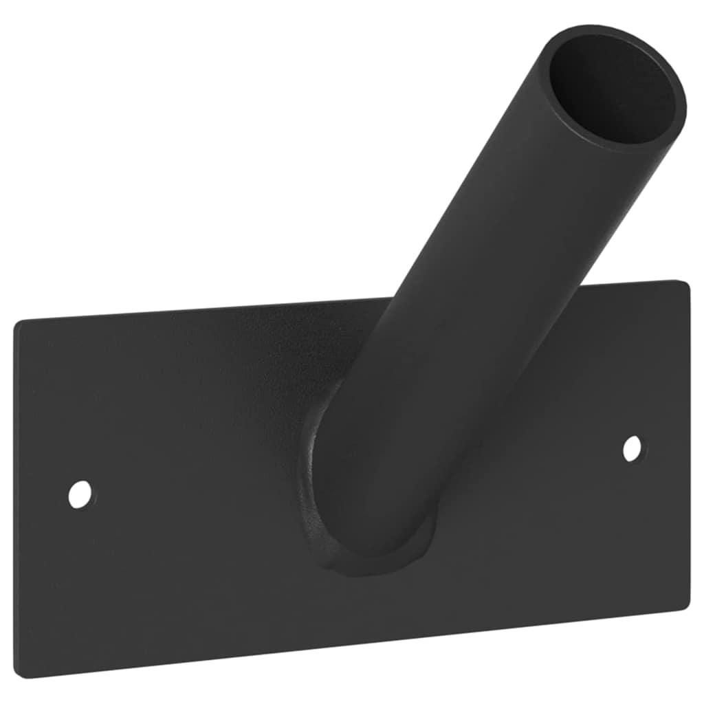 Flag Pole Holder Black 13 x 6 cm Steel